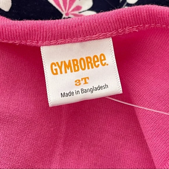 Gymboree Pink Blue Ruffle Short Sleeve Dress 3T - Picture 10 of 12